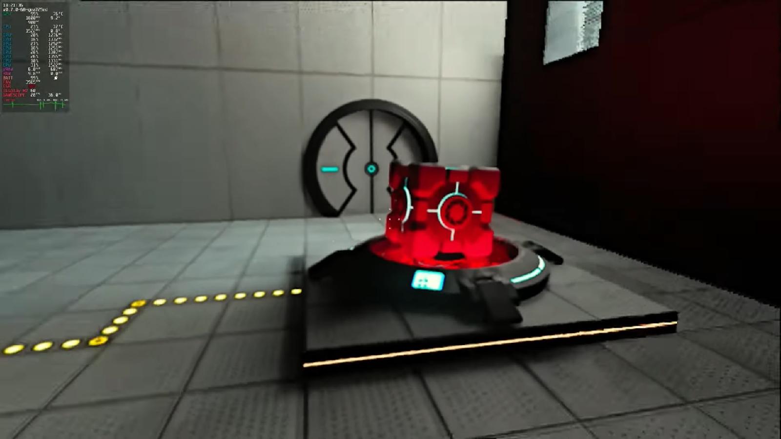Portal with RTX running on Steam Deck