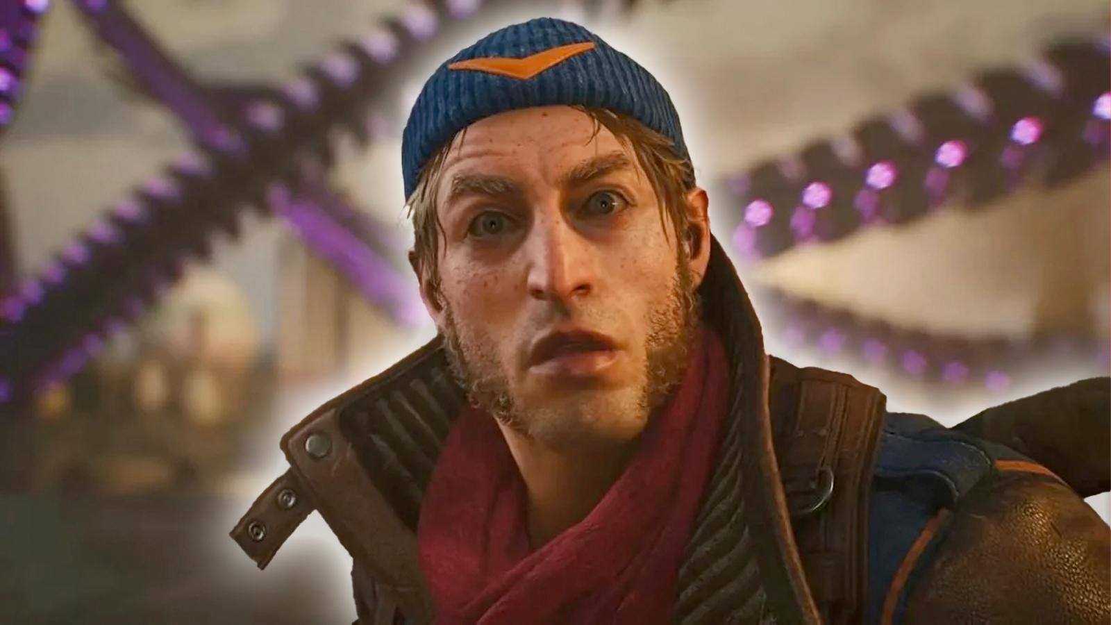 captain boomerang from suicide squad game looking confused