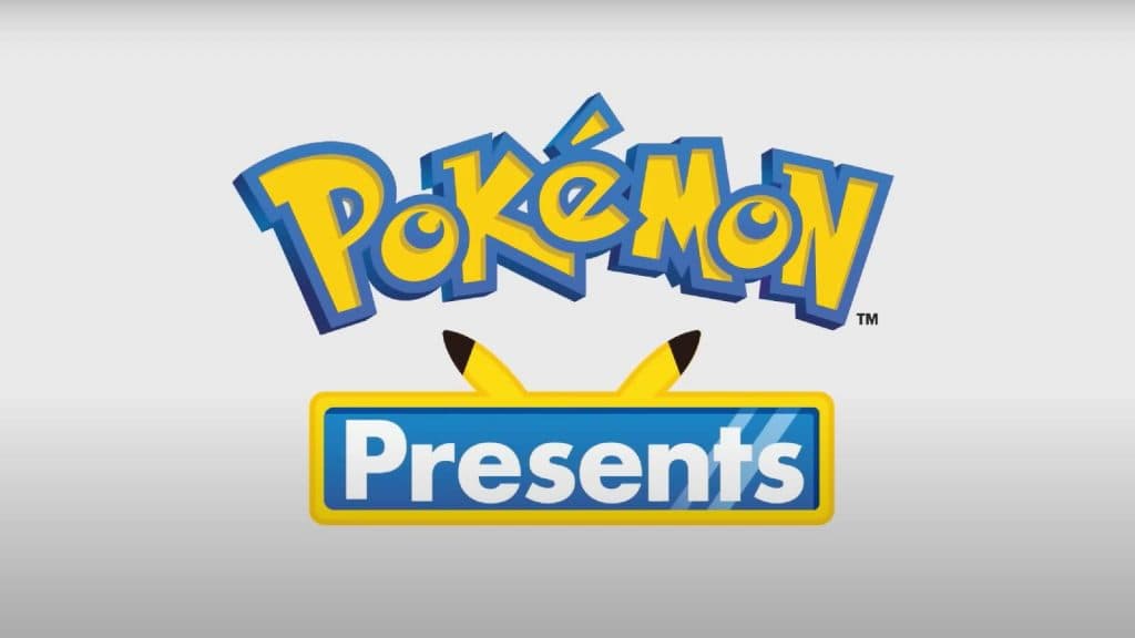 Test reards "Pokemon Presents" against a white background