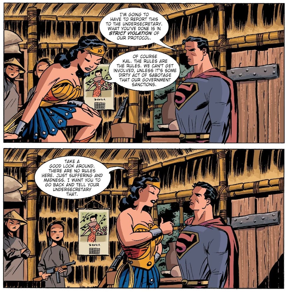 Wonder Woman and Superman from DC: The New Frontier.