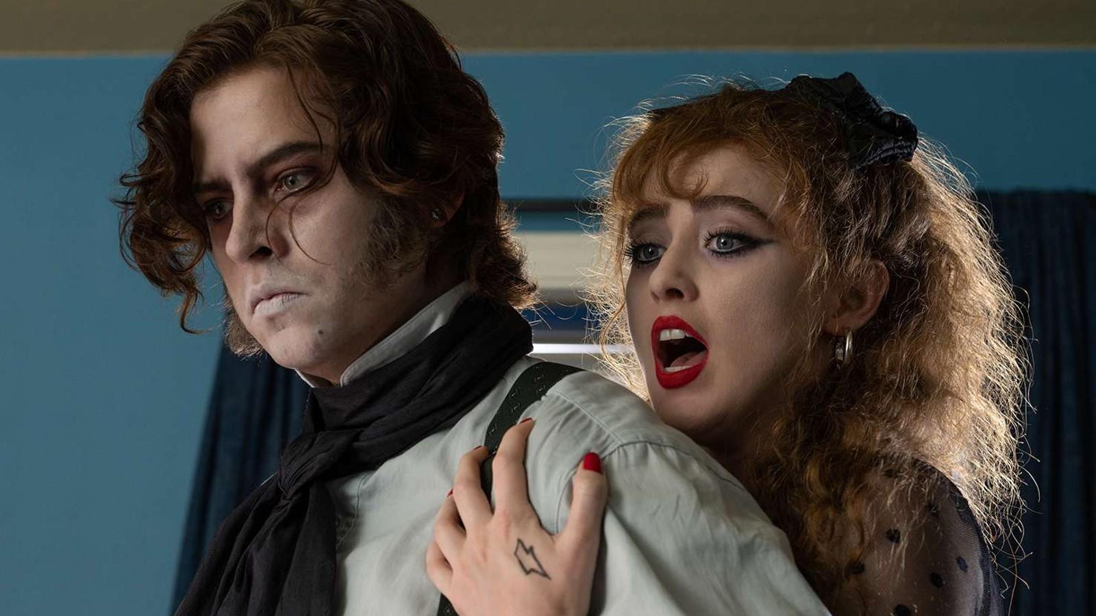 Cole Sprouse and Kathryn Newton embarking on a killing spree in Lisa Frankenstein.