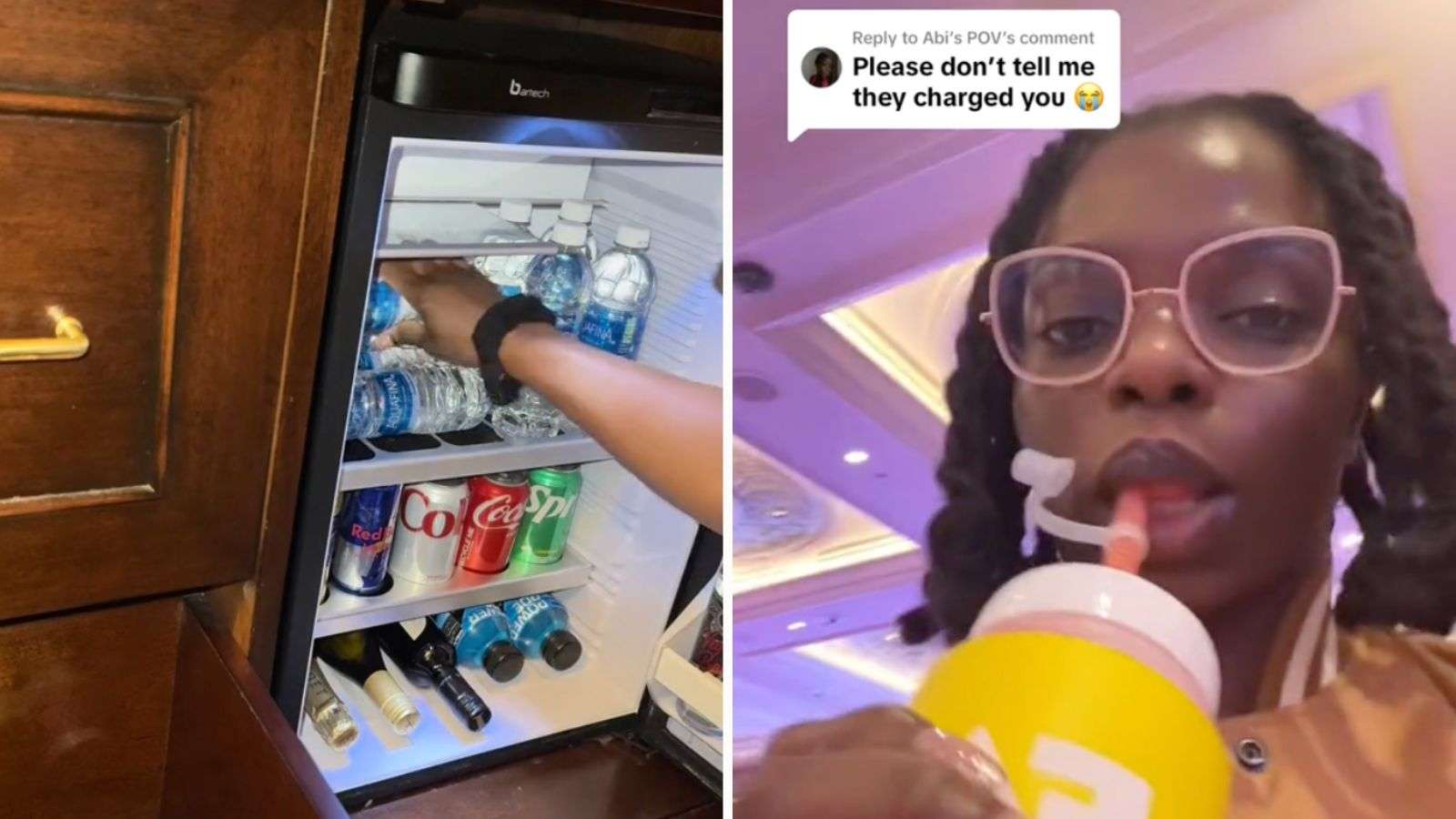 Hotel guest charged $175 for putting own items in mini fridge
