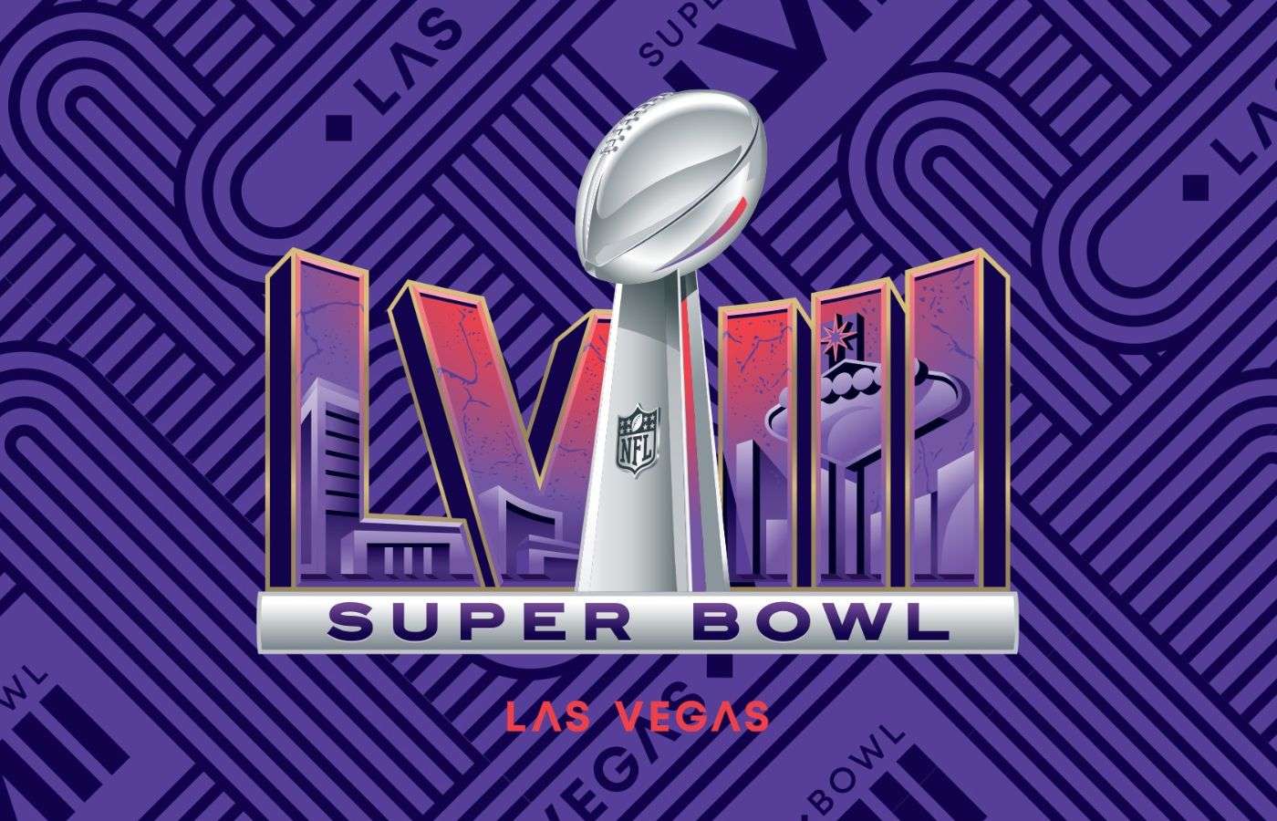 The logo for Super Bowl Sunday 2024
