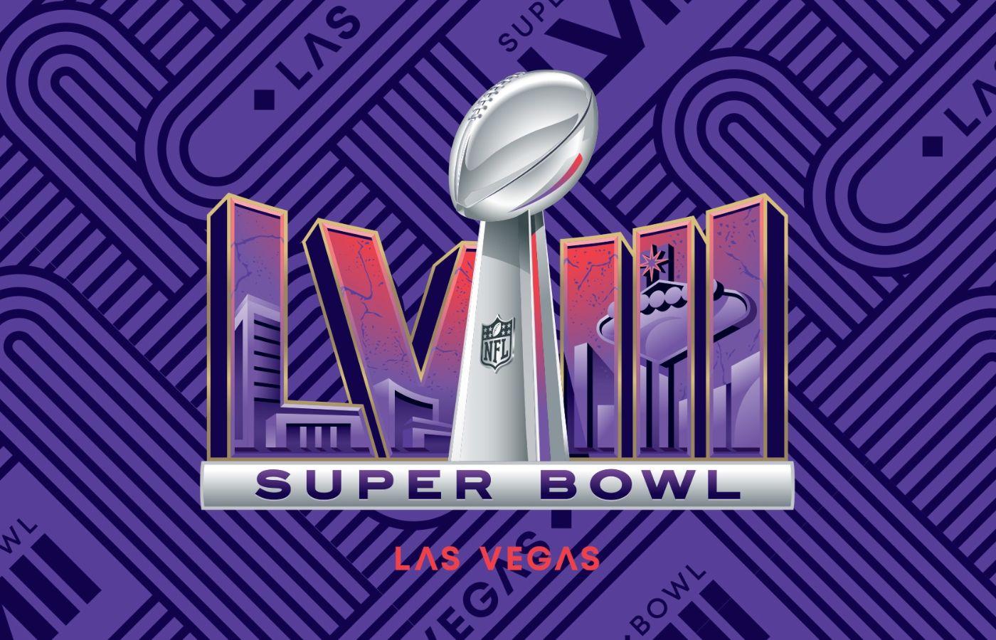 The logo for Super Bowl Sunday 2024