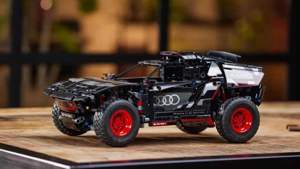 The LEGO-reimagined Audi RS Q e-tron on display