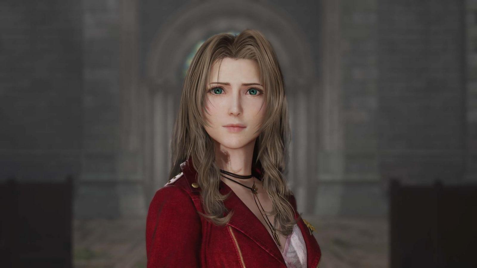 Aerith without her ribbon in Final Fantasy VII Rebirth