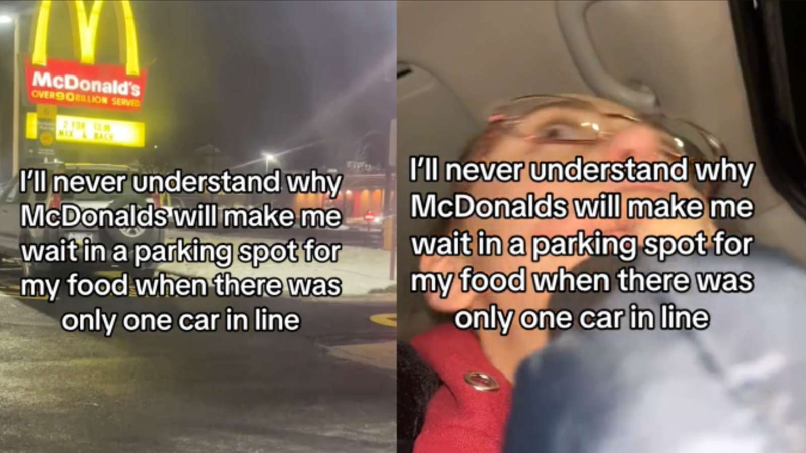 McDonald's customer made to wait in parking lot