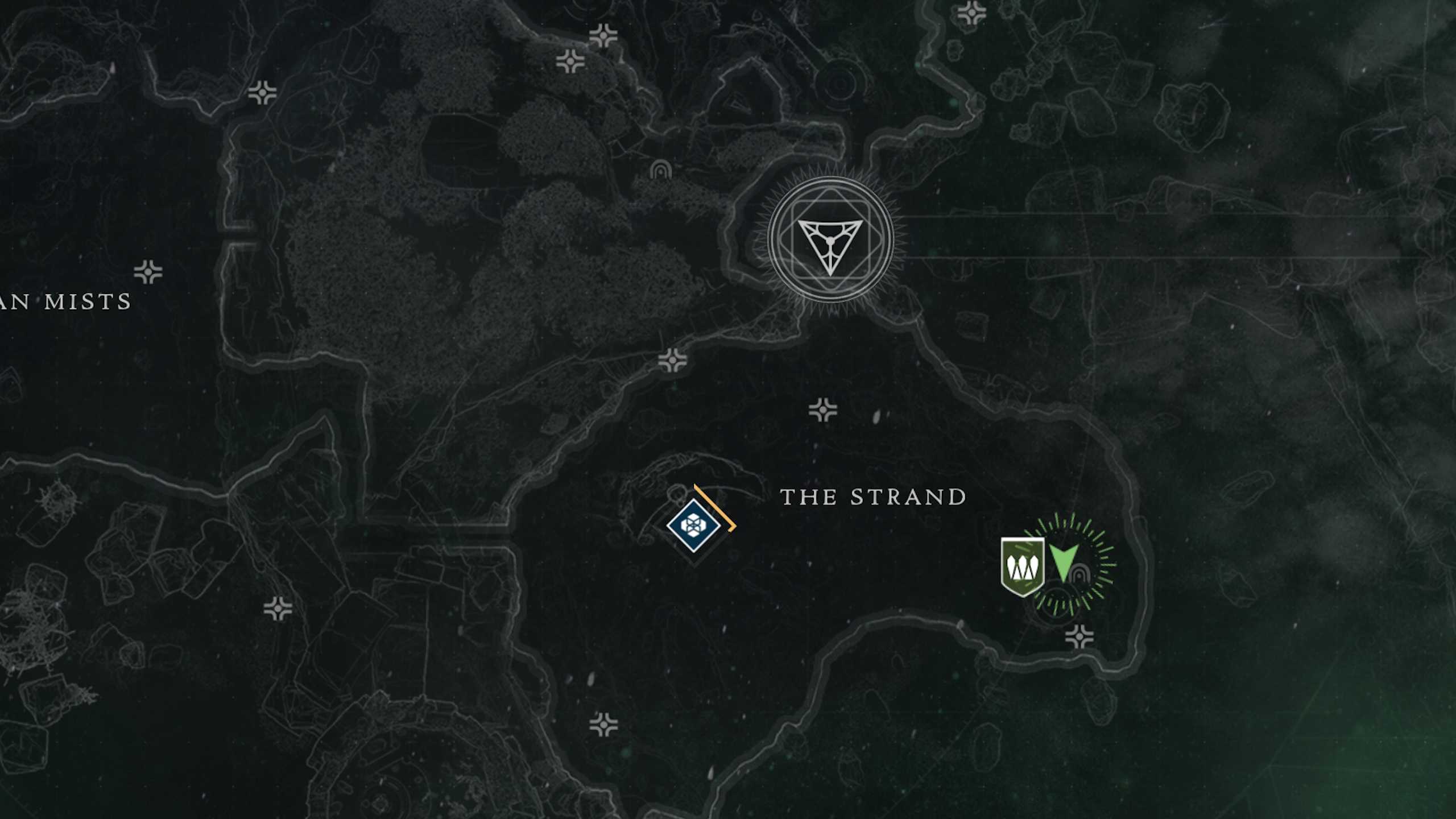 Map of where to find Ascendant Chest in The Strand.