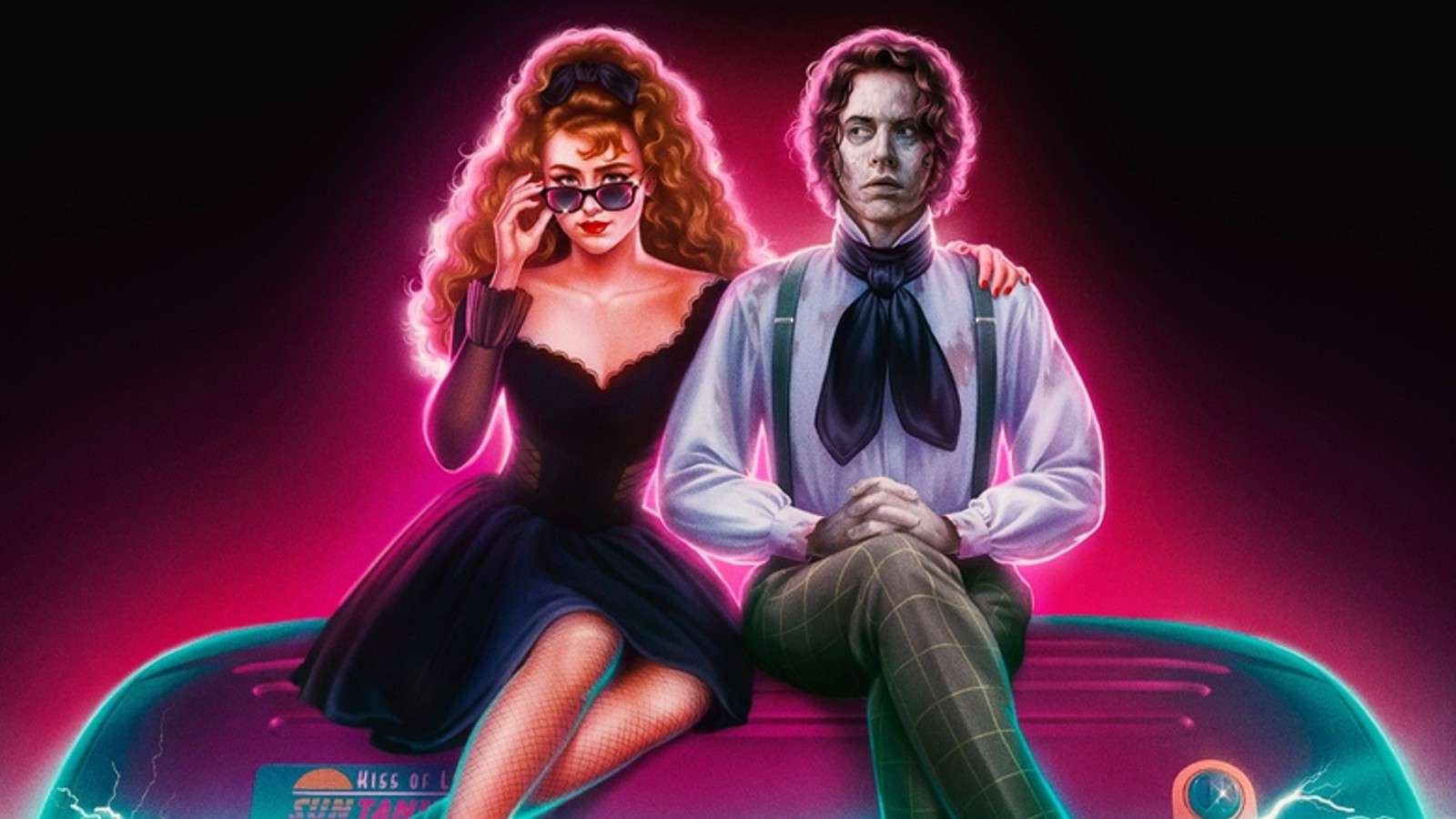 Kathryn Newton and Cole Sprouse on the Lisa Frankenstein poster.