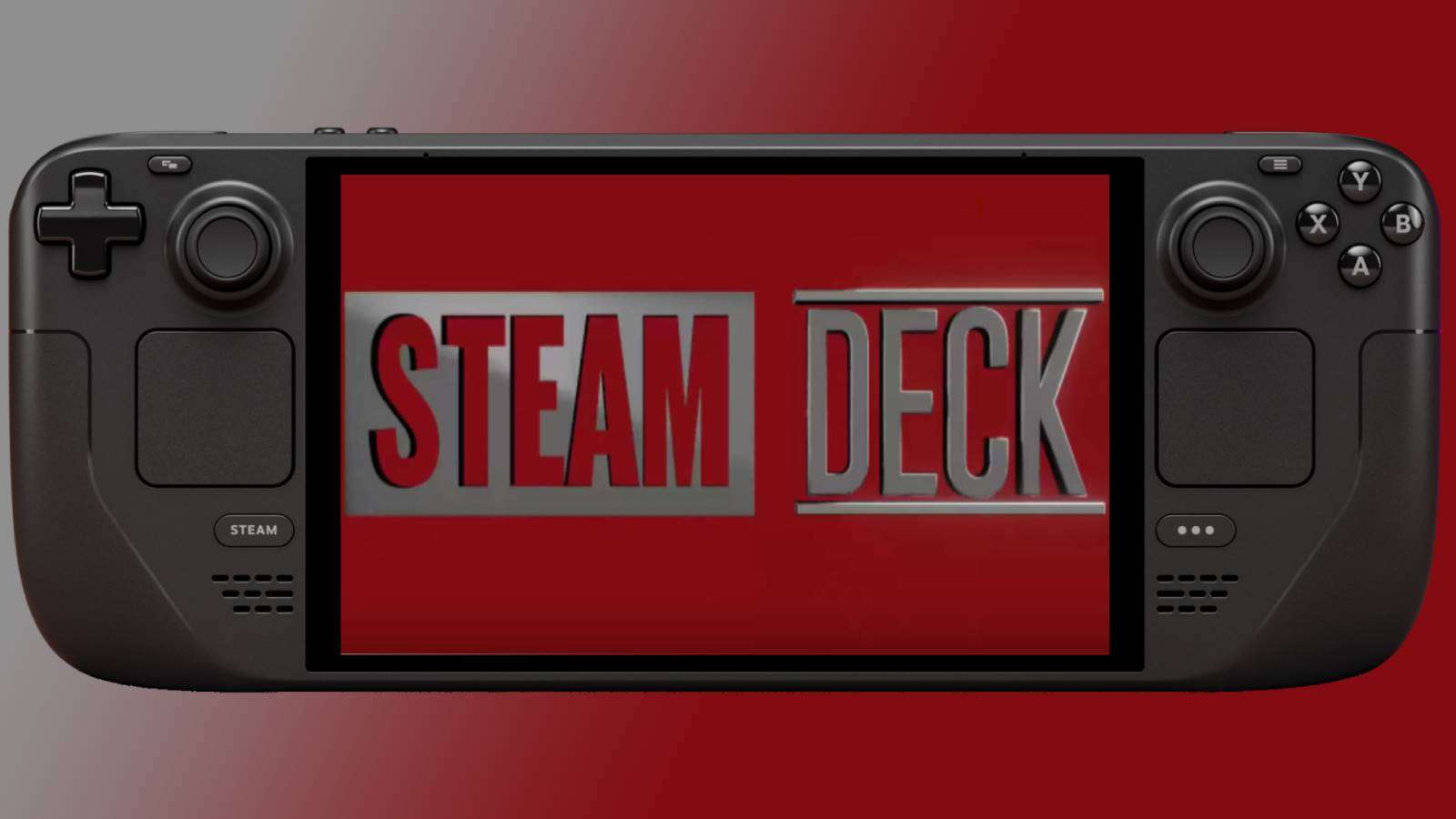 The MCU custom startup movie logo on the screen of a Steam Deck OLED.