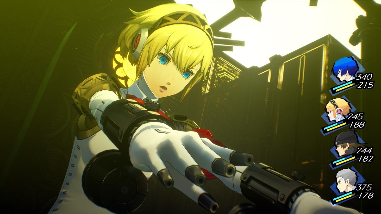 A screenshot from Persona 3 Reload combat.
