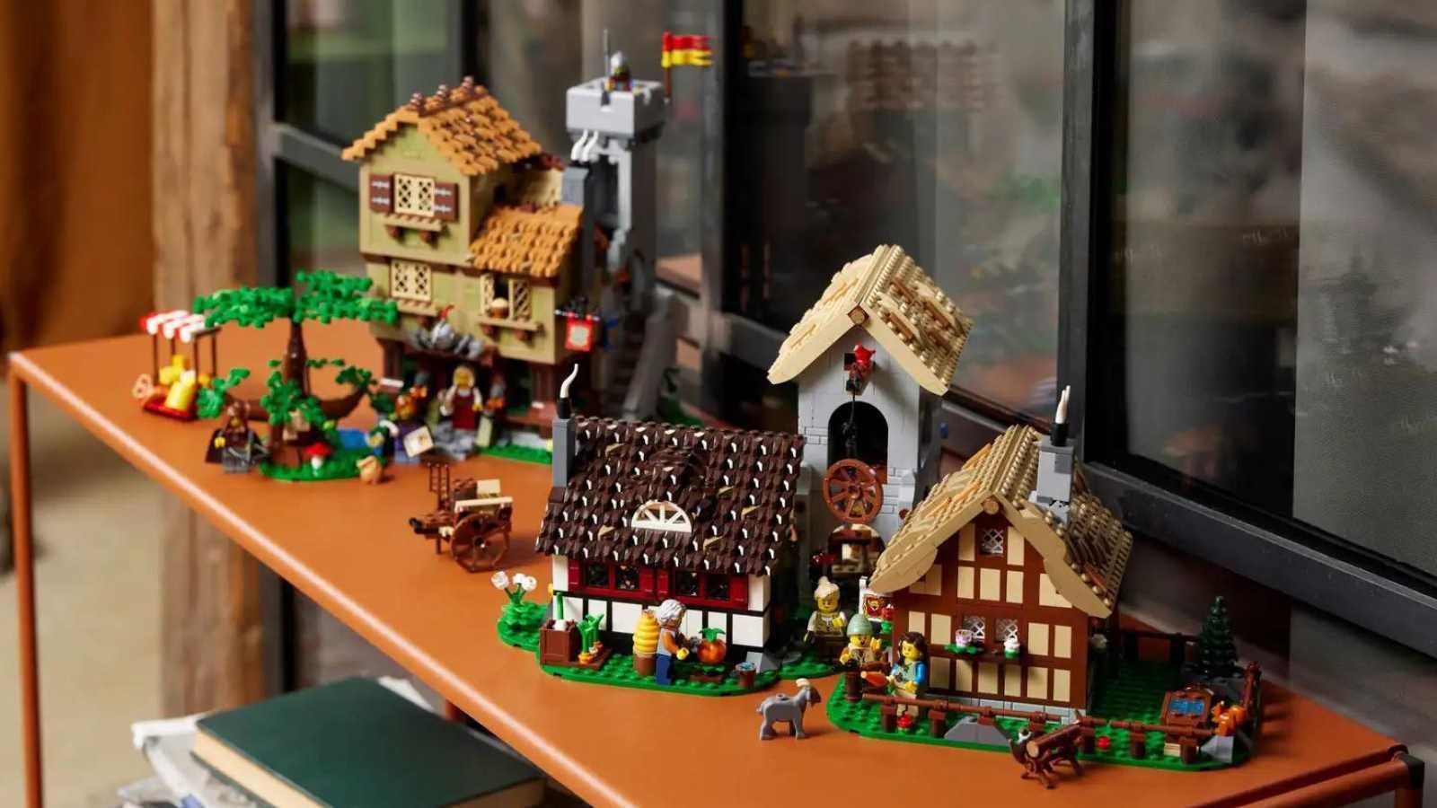 The LEGO Icons Medieval Town Square on display