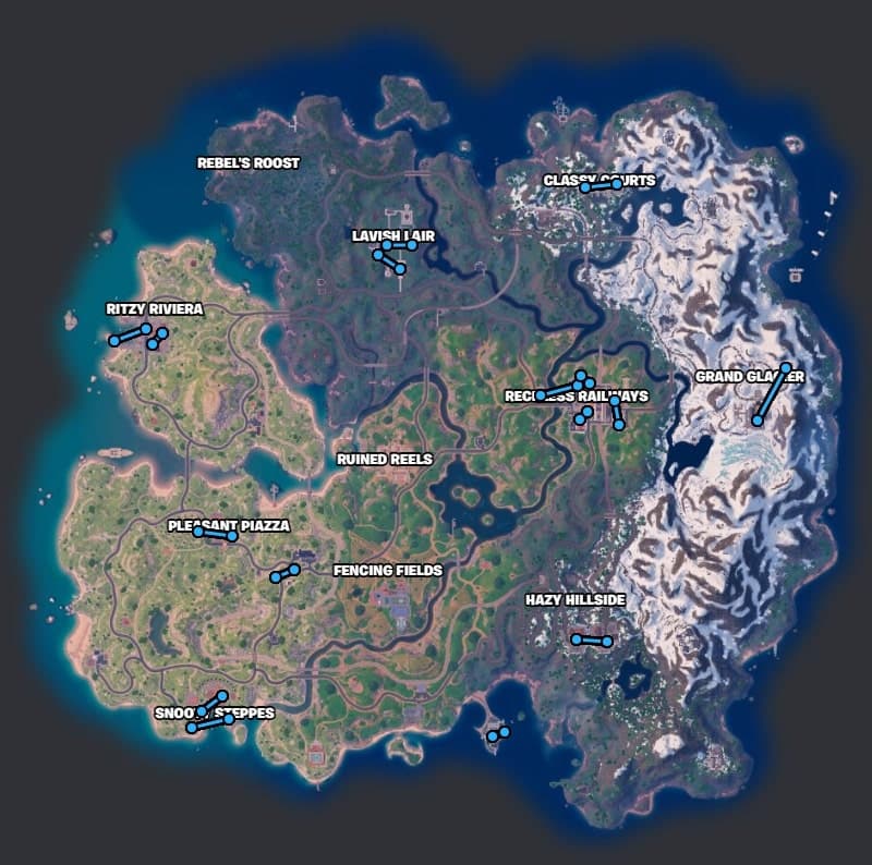 All sewer pipe locations in Fortnite