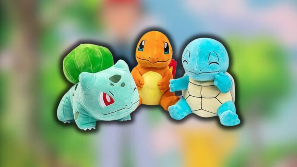 Pokemon plush starter 3 pack - Charmander, Squirtle & Bulbasaur 8"
