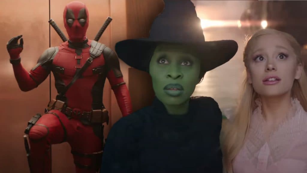 Still from Deadpool 3 and Wicked