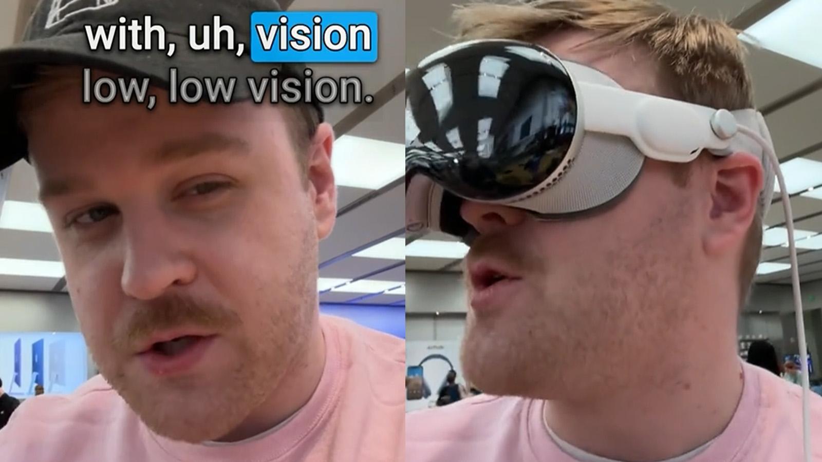 vision pro helps blind man see