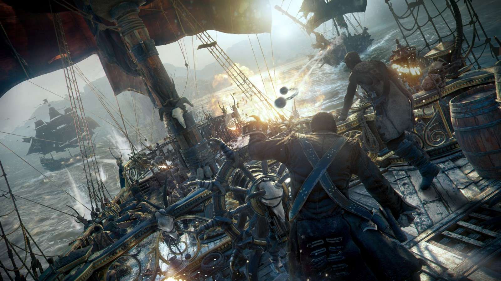 A vicious naval battle in Skull and Bones
