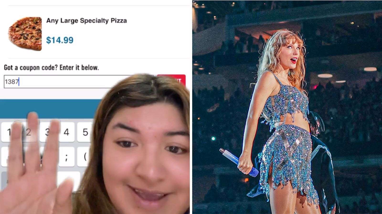 Woman finds Taylor Swift easter egg in Domino's menu