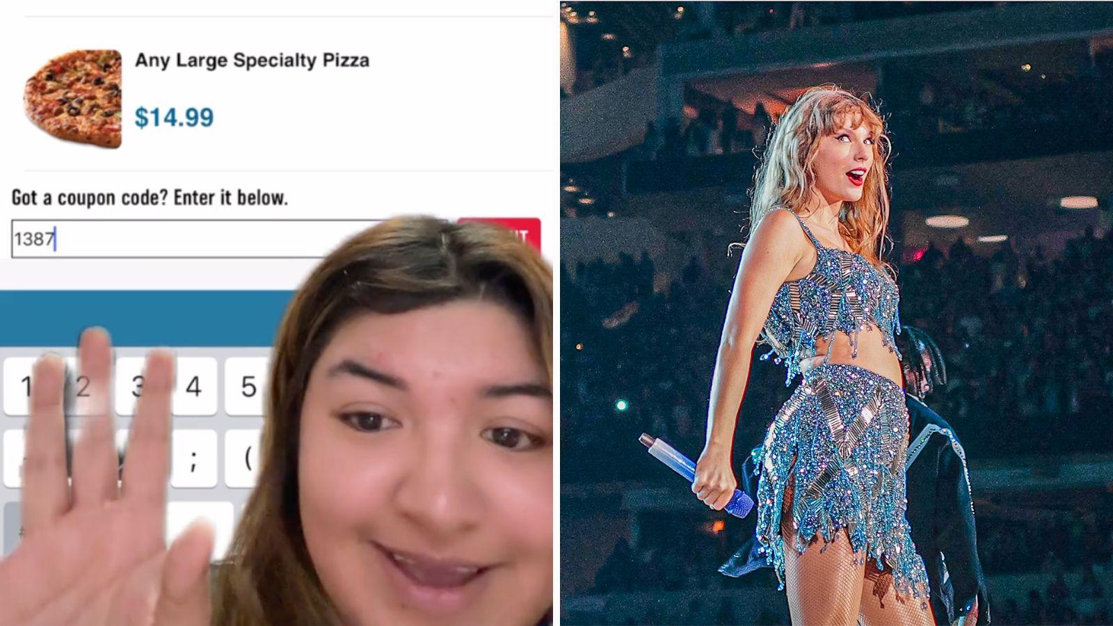 Woman finds Taylor Swift easter egg in Domino's menu
