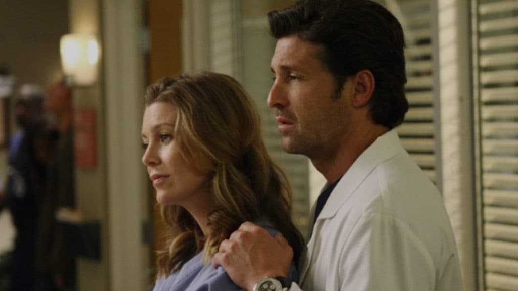 Meredith Grey and Derek Shepherd in Grey's Anatomy