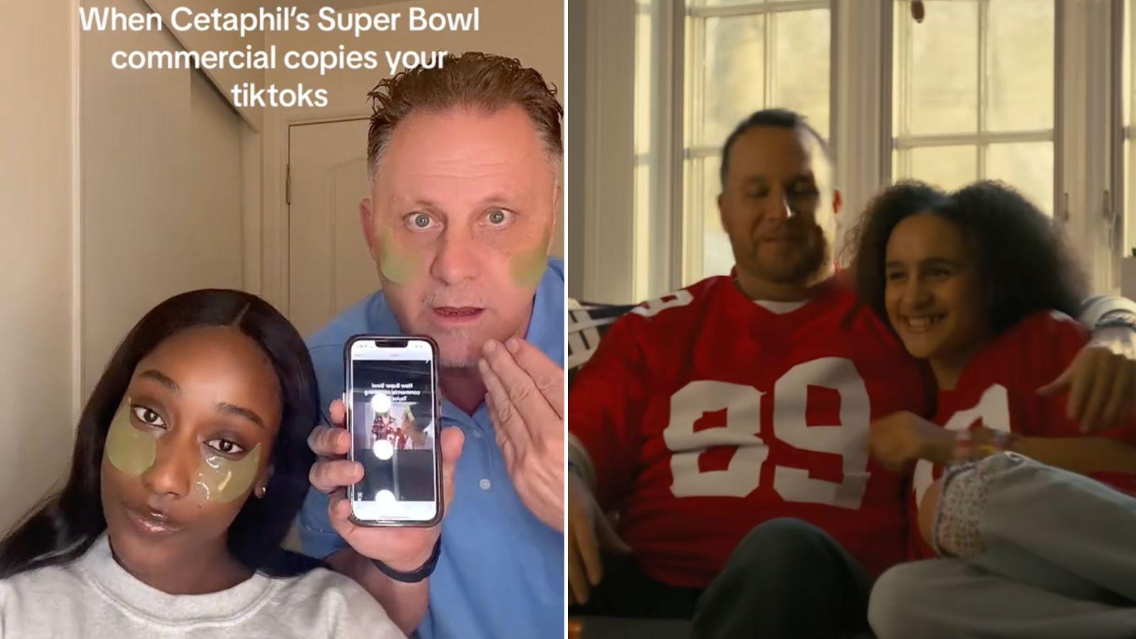 A father-daughter duo accuses Cetaphil of stealing video for super bowl ad