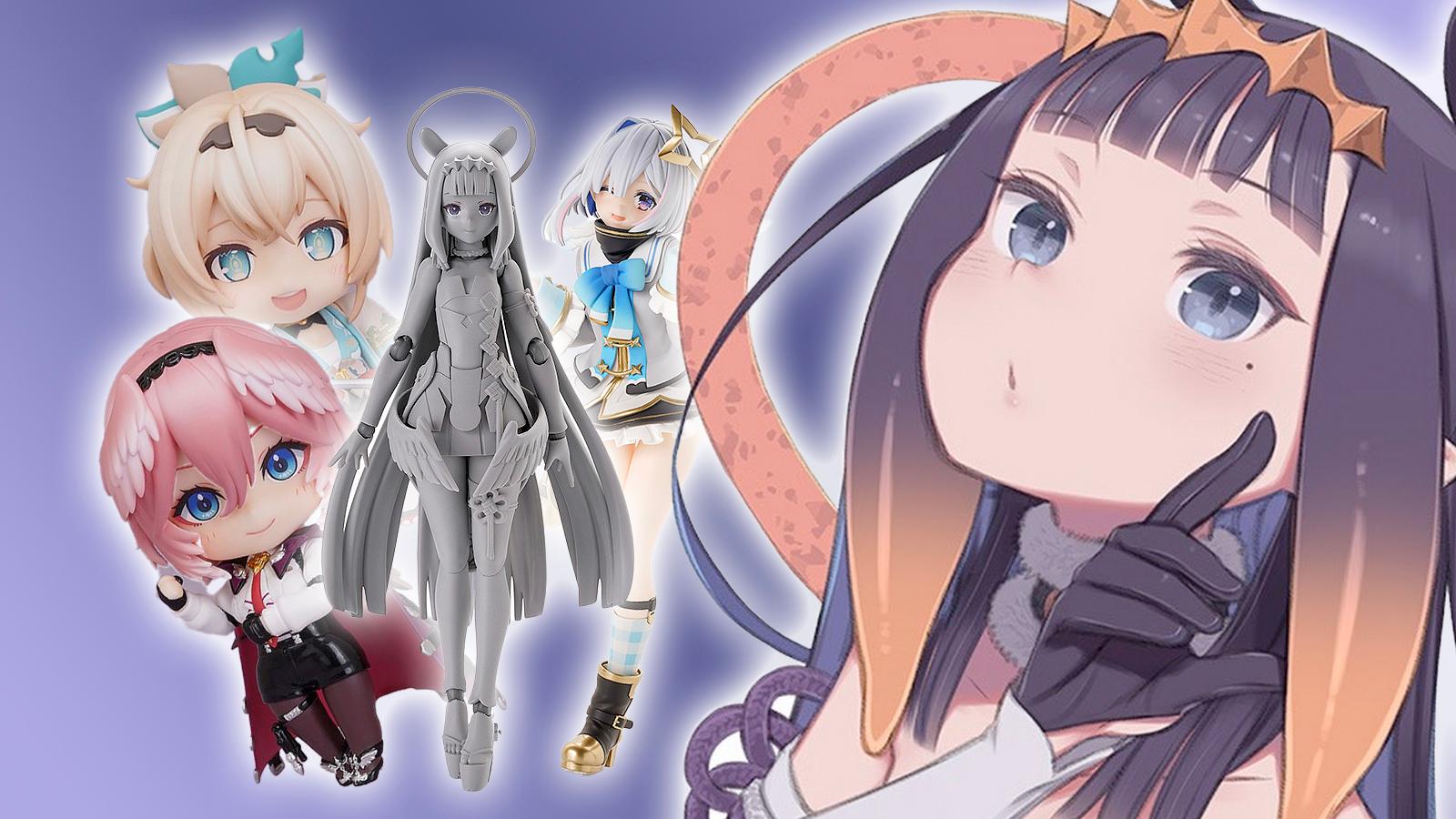 hololive ina with new figures behind