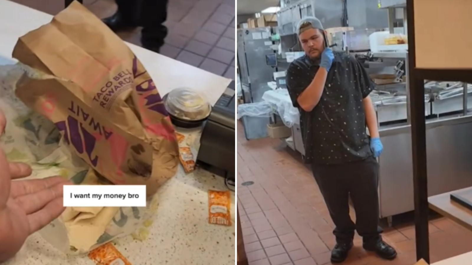 man threatens to sue taco bell