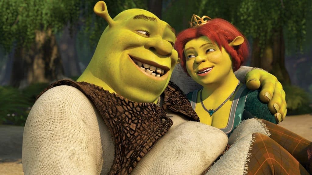 Shrek and Fiona in Shrek