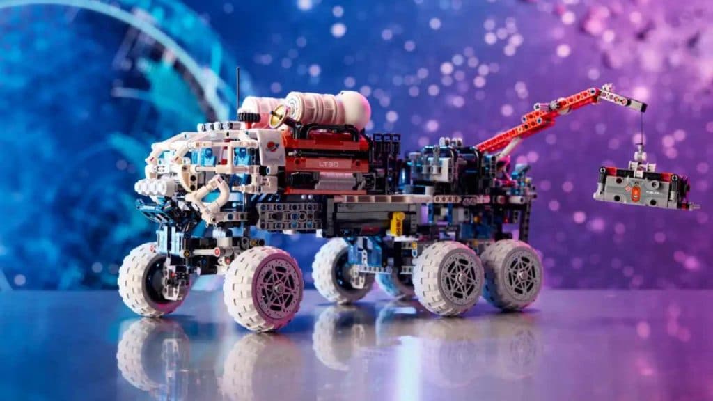 The LEGO Technic Space Mars Crew Exploration Rover on display