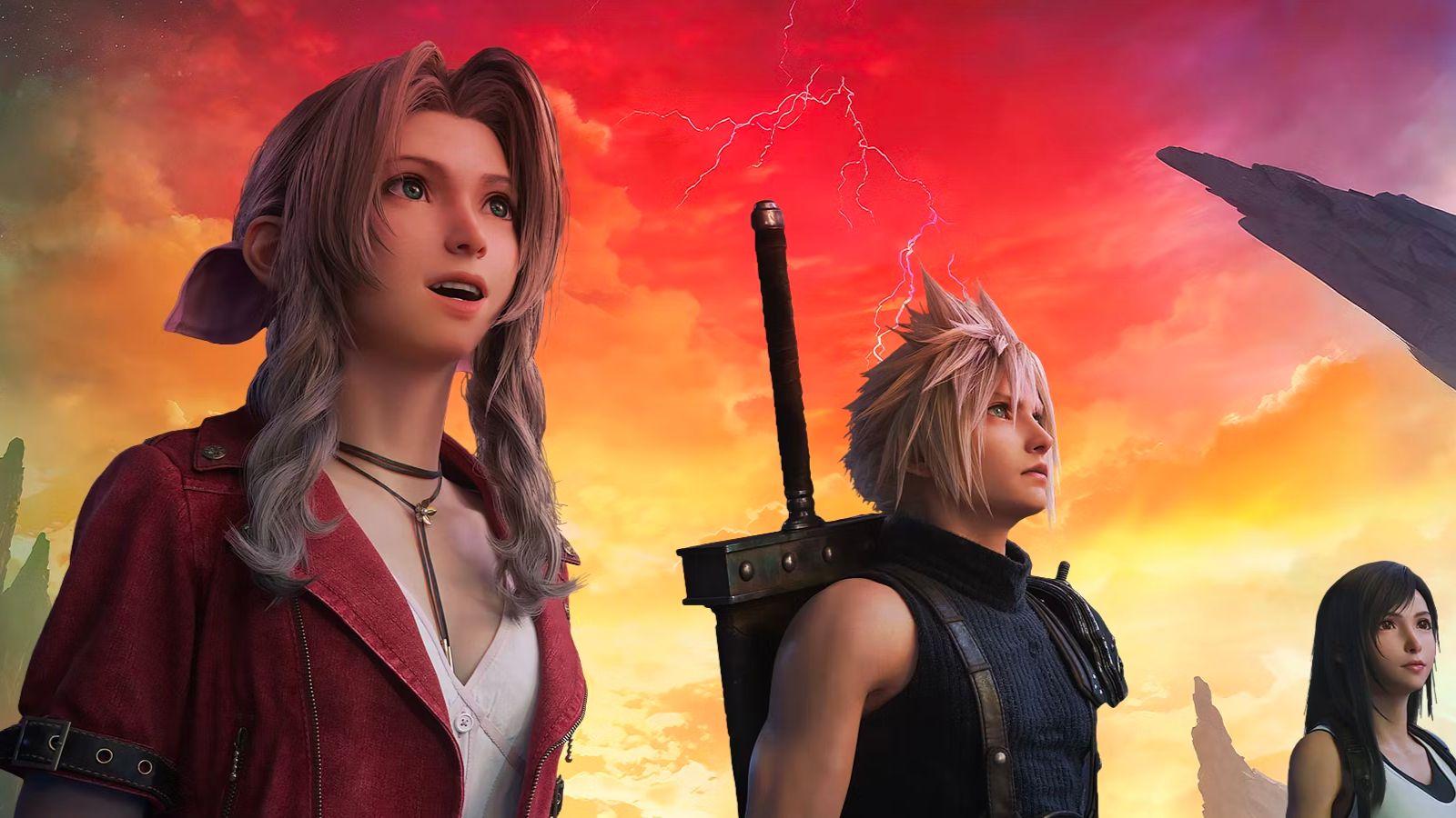 Final Fantasy 7 Rebirth with Cloud, Aerith, and Tifa