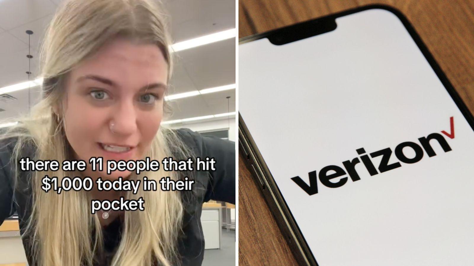 Woman reveals "disgusting" $1K payday from working one day at Verizon