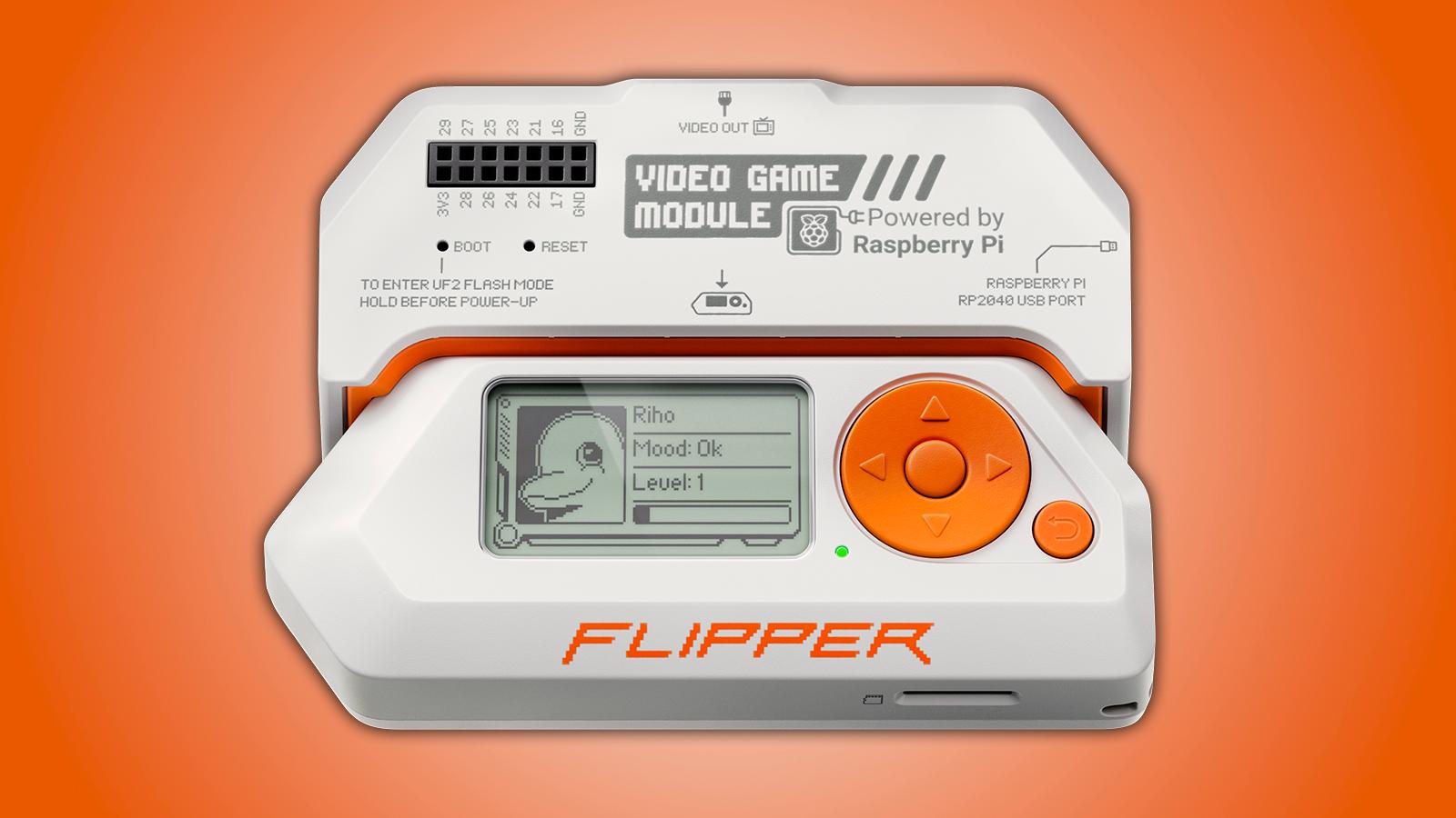 flipper zero video game module connected to the Flipper Zero