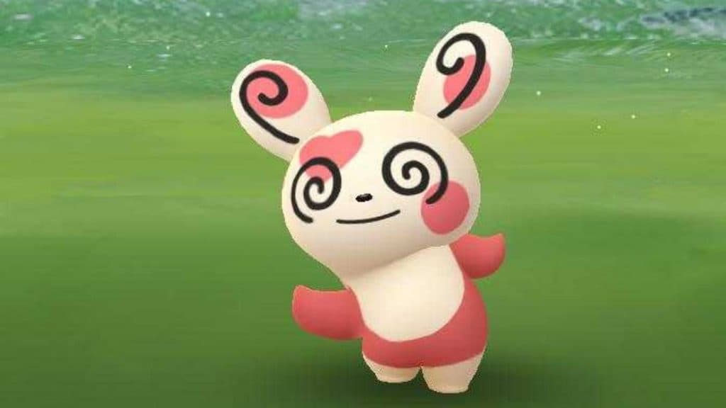 The Pokemon Spinda is shown