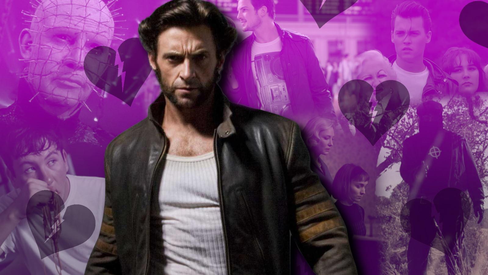 Wolverine (Hugh Jackman) on a field of purple.