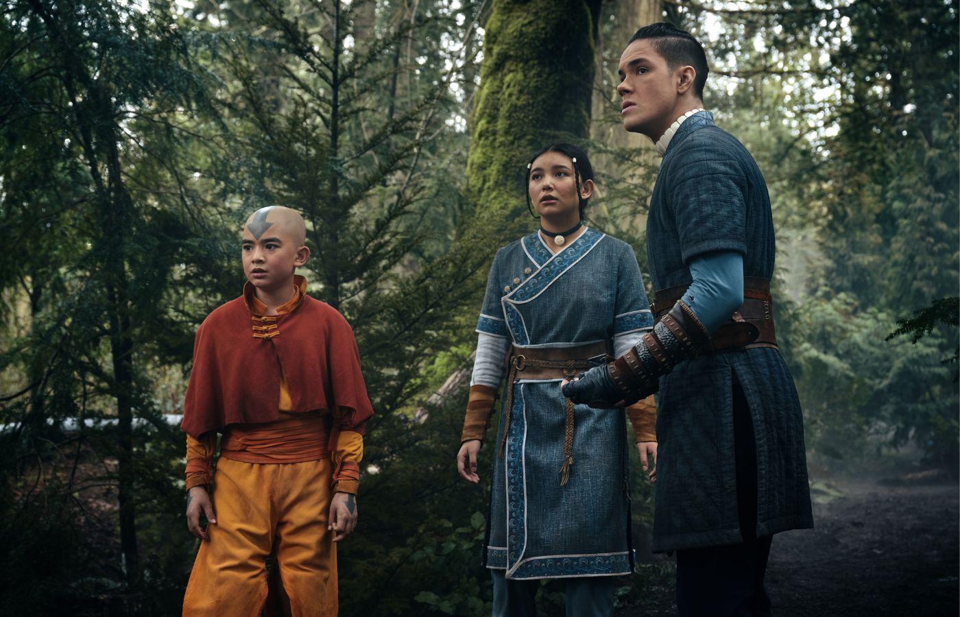 Aang, Katara, and Sokka in Netflix's Avatar: The Last Airbender