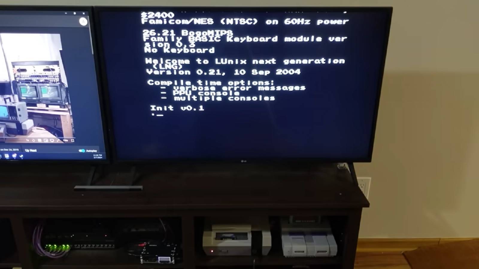 Unmodified NES running Linux