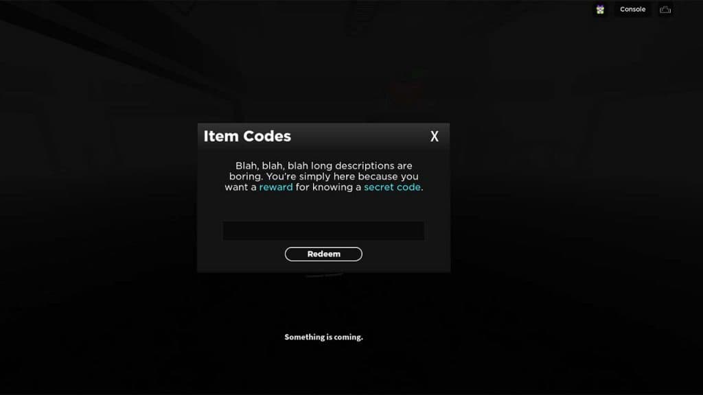 This image shows how to redeem codes