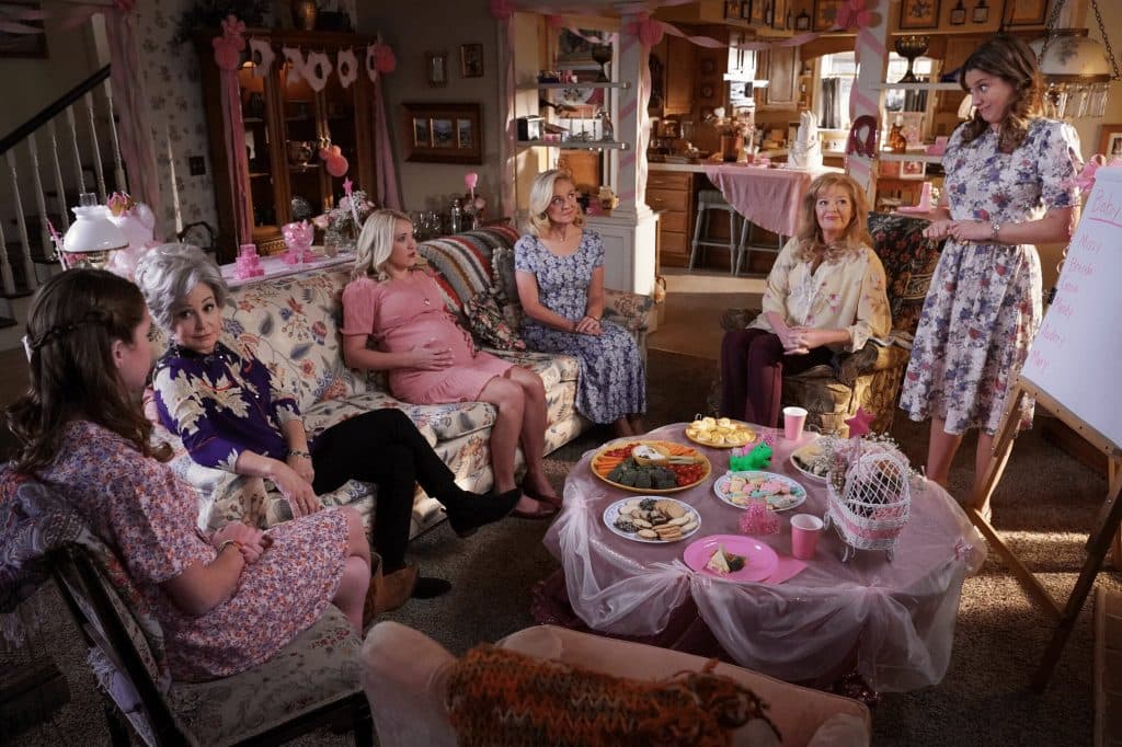 Mandy's baby shower in Young Sheldon