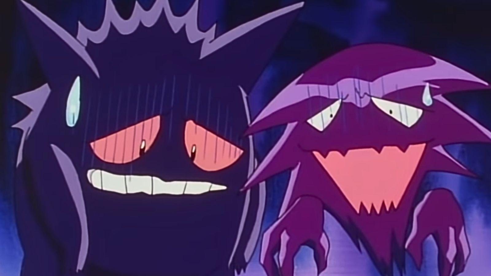 Haunter and Gengar from Pokemon anime