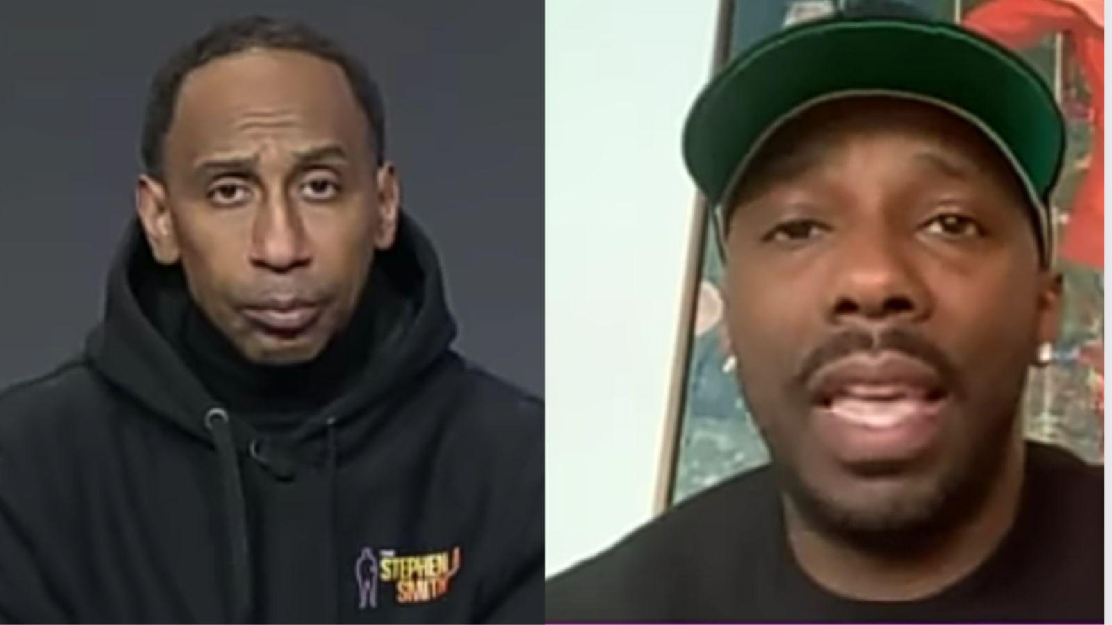 Stephen A. Smith and Rich Paul on a Feb. 14 episode of "The Stephen A. Smith Show."