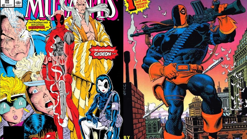 New Mutants #98 and Deathstroke the Terminator #1 cover art