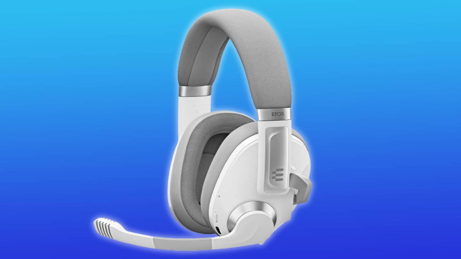 Image of the EPOS Gaming H3Pro Hybrid Gaming Headset on a blue background.