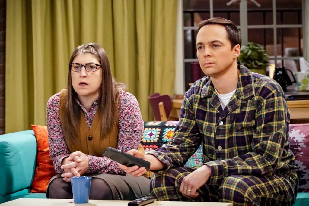 Sheldon and Amy in The Big Bang Theory