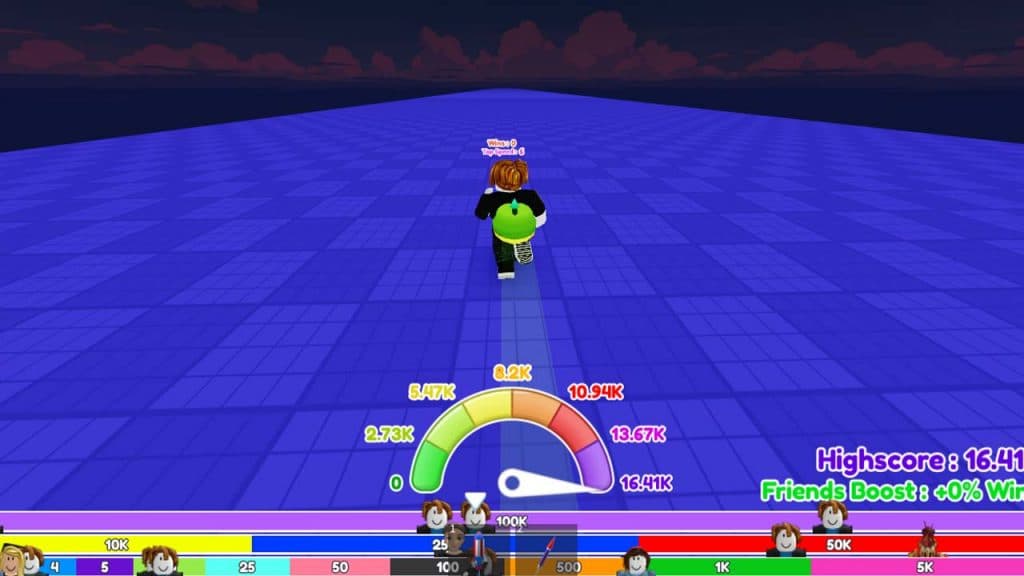 Image shows player and its speedometer