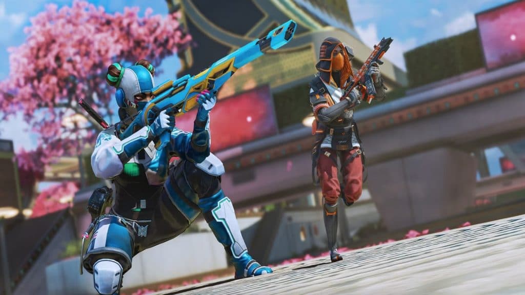 Apex Legends characters running and aiming offscreen