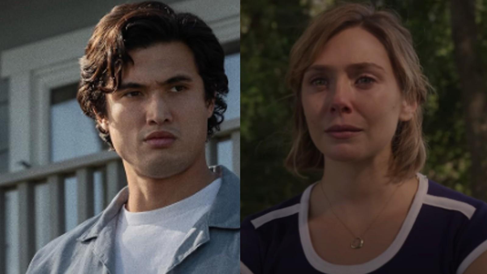 Charles Melton in May December and Elizabeth Olsen in Love and Death