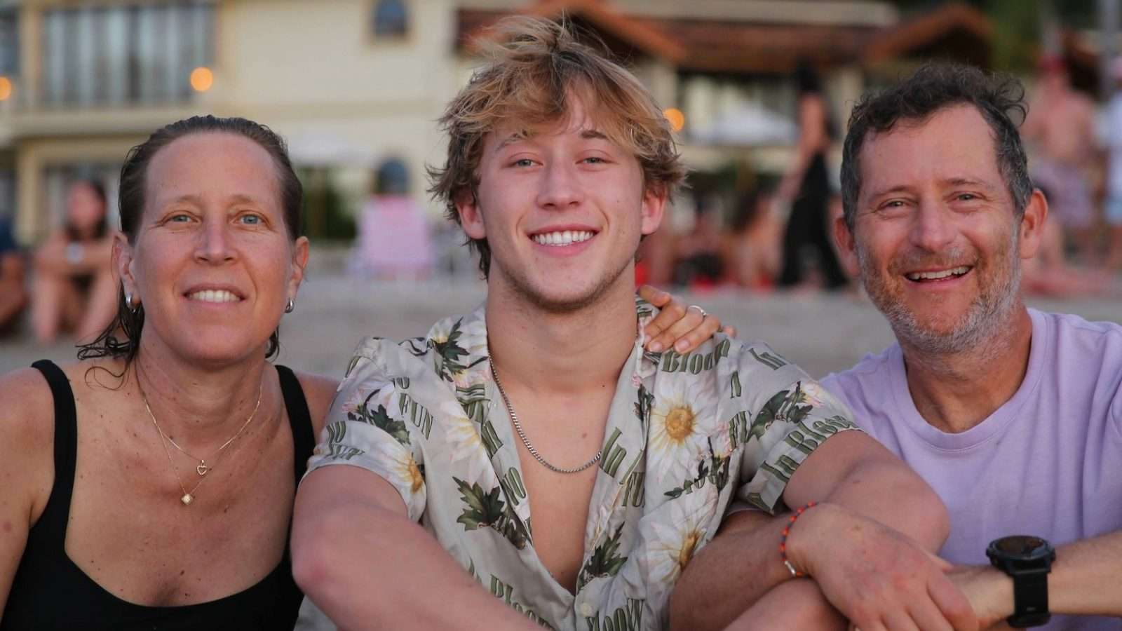 Marco Troper pictured with his family, that includes his mother and former YouTube CEO Susan Wojcicki.