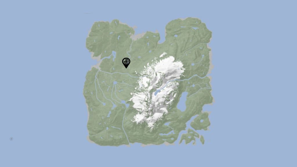 The location of the Flashlight in Sons of the Forest marked on the map