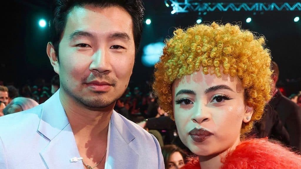 2024 People's Choice Awards host Simu Liu pictured with Ice Spice