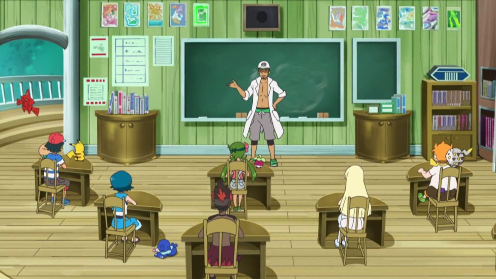 Pokemon Academy from the Pokemon anime.